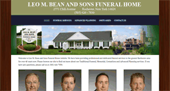 Desktop Screenshot of beanandsonsfuneralhome.com